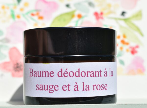 Baume déodorant à la sauge et pétale de rose