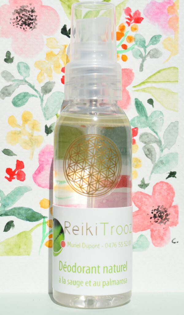 Déodorant naturel spray à la sauge et palmarosa